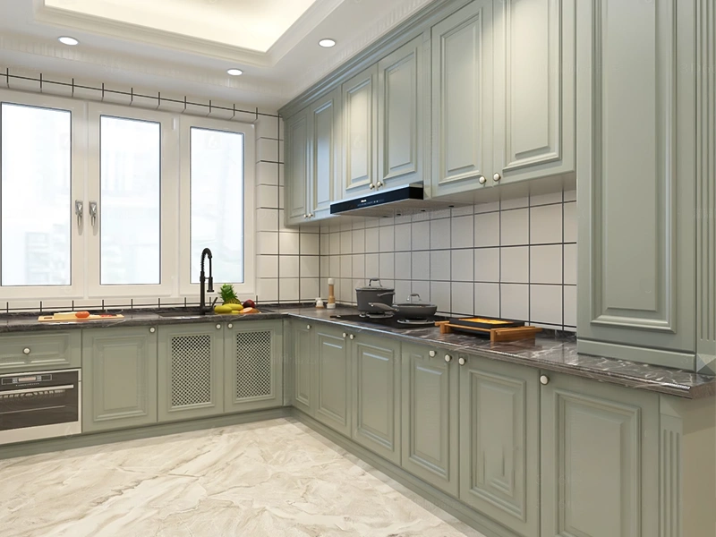 بهترین رنگ کابینت نئو کلاسیک سبز روشن