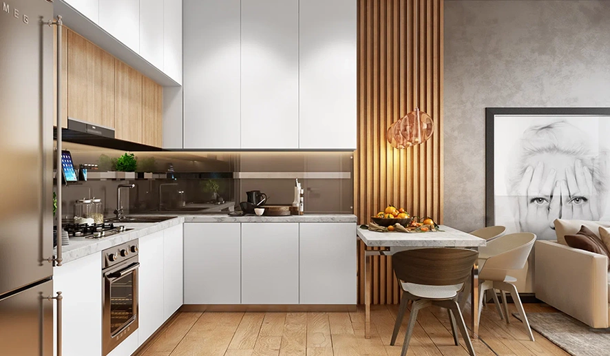 مدل کابینت دوطرفه سفید