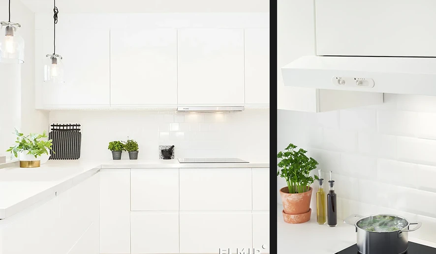 کابینت برای آشپزخانه کوچک رنک سفید مات