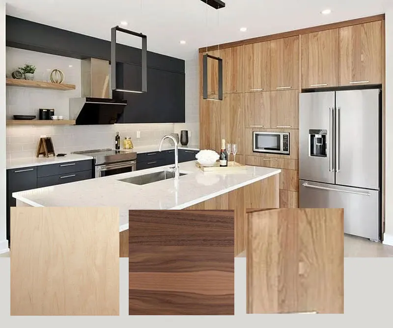رنگ آمیزی کابینت چوب گردو