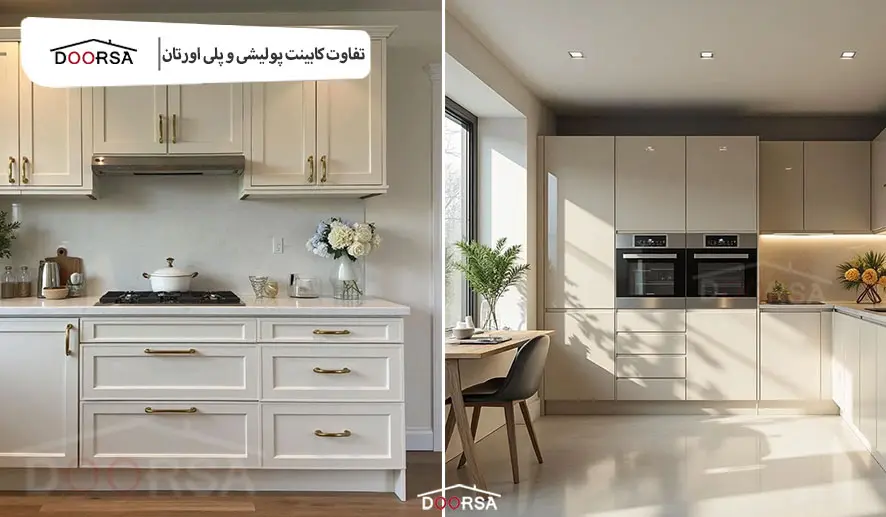 تفاوت کابینت پولیشی و پلی اورتان چیست؟