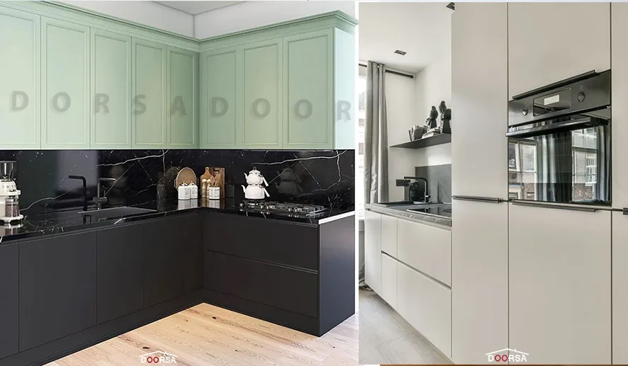 اجرای کابنینت با دستگیره مخفی برند درسا درب