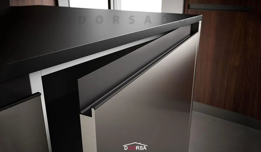 کابینت با دستگیره مخفی مشکی